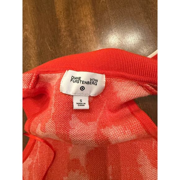 Diane Von Furstenberg Target Cherry Tomato Sleeveless Knit Gingko Wrap Dress S - Picture 5 of 8